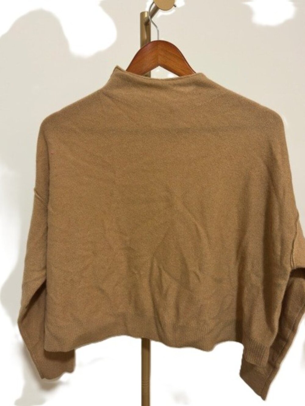 Pilcro Anthropologie Cashmere Sweater Camel Tan Relaxed Knit